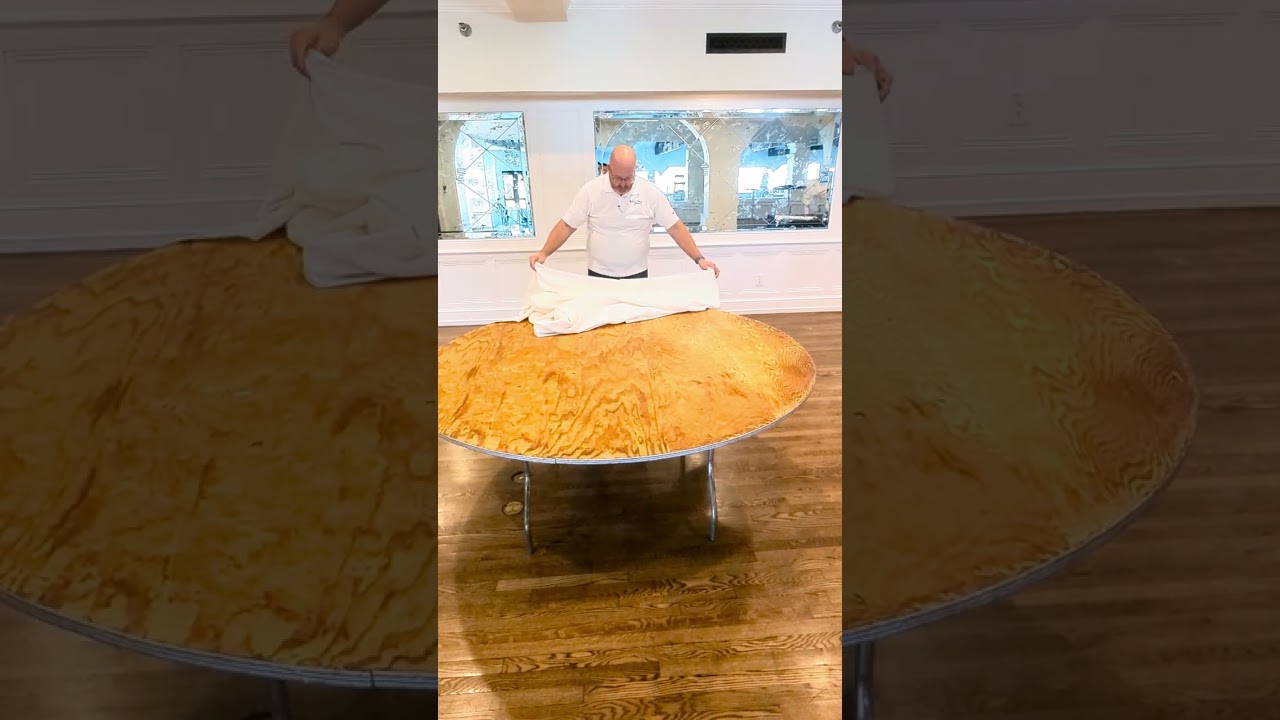 EVTS Setting Round Table Linen