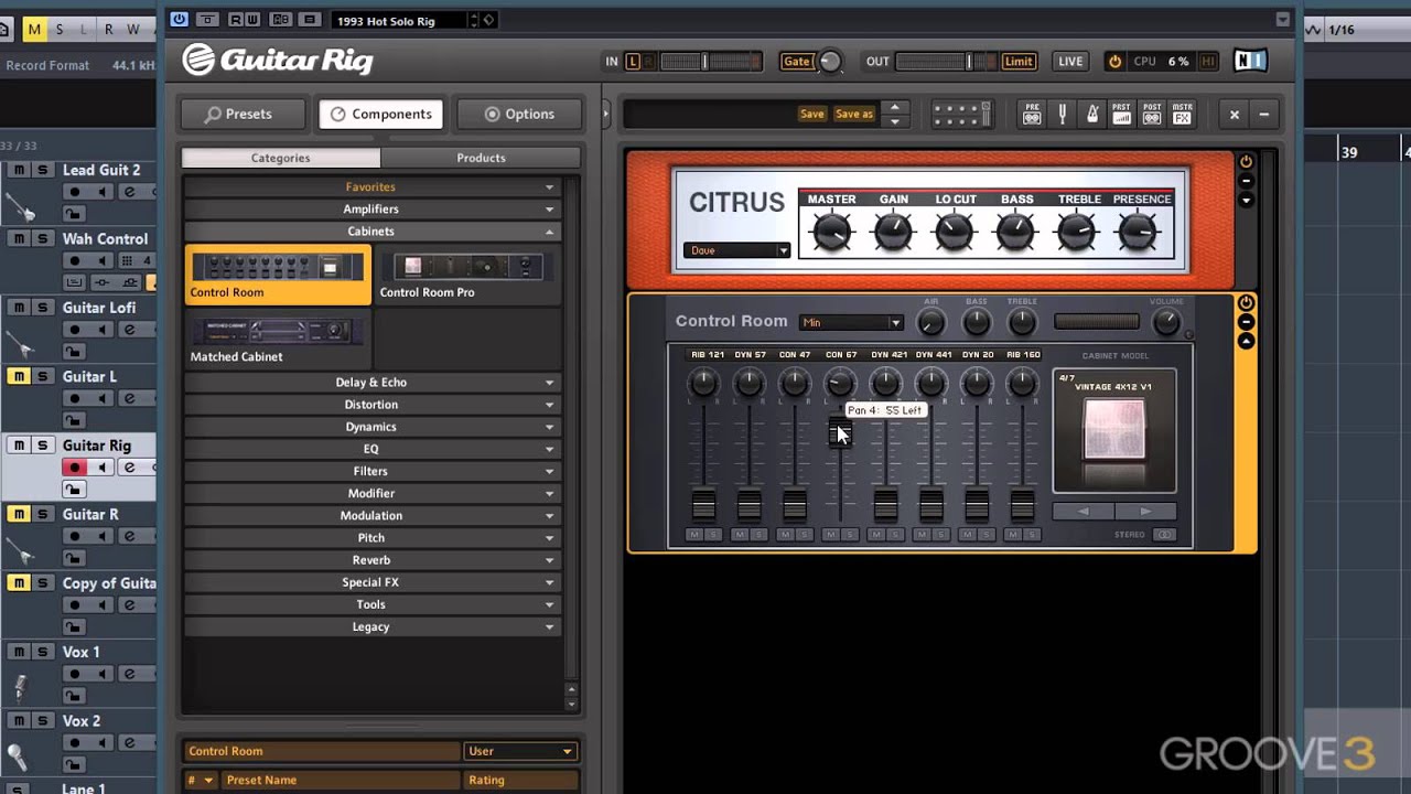 Fast Grooves: Guitar Rig 5 Explained: Control Room - Youtube