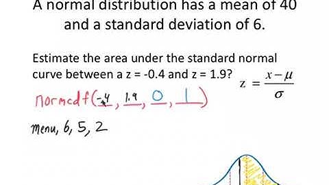 normCdf on TI nspire