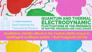 Qualitative chirality effects in the Casimir-Lifshitz torque in... ▸ Rudi Podgornik (UCAS) screenshot 2