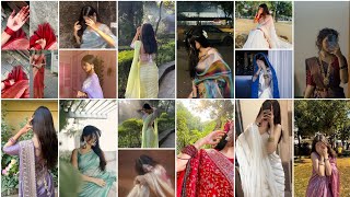 💞🧿 60+Saree girl hidden face dpz Instagram❤️‍🩹😍| Desi girl dp photo💝🎀| Saree aesthetic pics💗🎉| screenshot 4