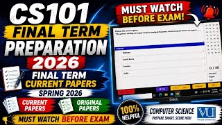 CS101 Final Term Preparation 2026 | CS101 Final Term Current Papers Spring 2026