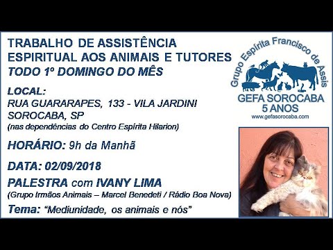 Assista: Palestra presencial - c/ IVANY LIMA (02/09/2018)