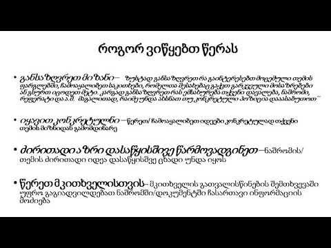 ნუცა საღარაძე - აკადემიური წერა