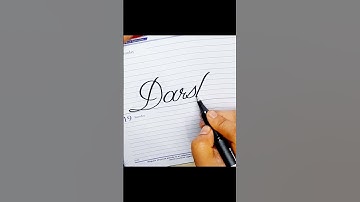 "Darshil" Cursive Handwriting🙂 #shorts #trending #viral #calligraphy #cursivewriting #lettering