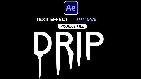 Dripping Liquid Text Tutorial in After Effects | Drip Effect 2024