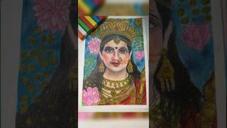 Goddess Lakshmi soft pastel drawing || Soft Pastel drawing || #softpastel #painting #shortsvideo screenshot 4
