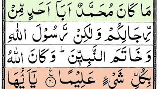 Surah Al Ahzab Ruku Beautiful Recitation {Quran in Taraweh}