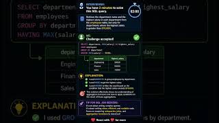 🚀 SQL Interview Question Solved in 2 Minutes! | GROUP BY + HAVING Explained 🔥#learning #sql #coding