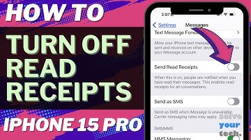 How to Turn Off Read Receipts on iPhone 15 Pro