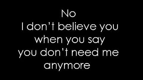 Pink ~ I don't believe you Lyrics