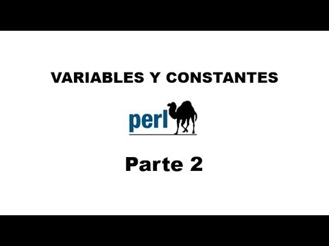 Tutorial de Perl parte 2 - Variables y Constantes