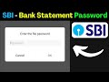 Bank Statement PDF Password | SBI Bank Statement Password | Unlock PDF Bank Statement