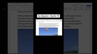 Dünyadaki “Ay Ağaçları” - Apollo 14