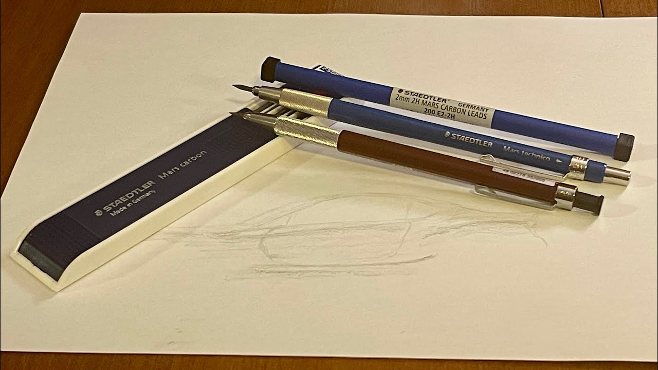 Unboxing Uni Lead holder and Staedtler Mars Carbon 12 pack ASMR