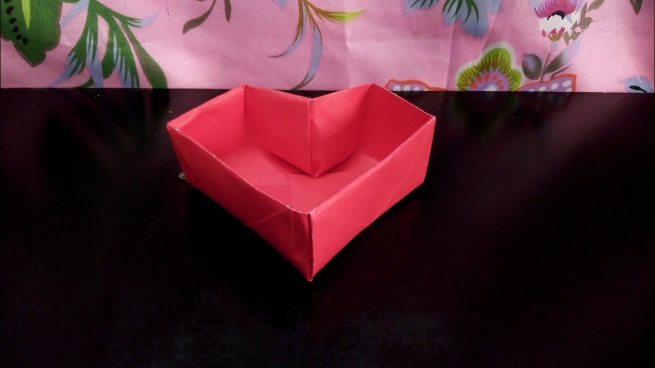 Cómo hacer una cajita en forma de corazón ♥(Origami) YouTube