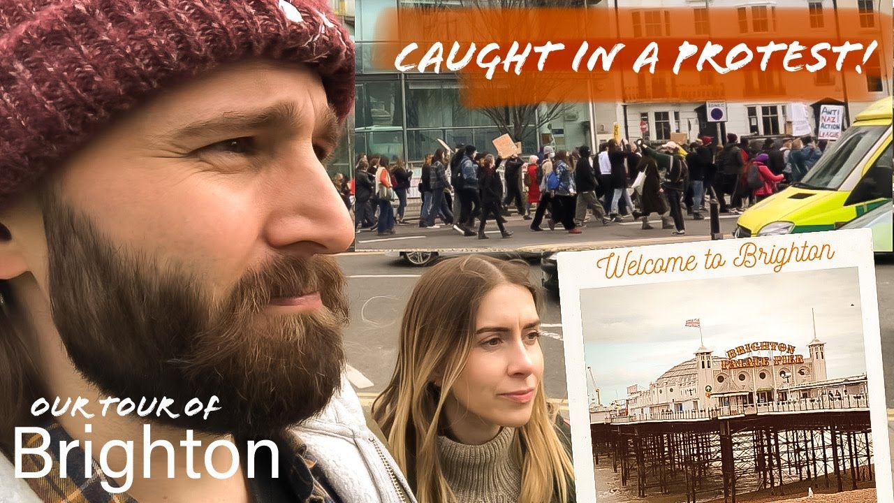 We Get CAUGHT in a PROTEST on Our TOUR of BRIGHTON l Ep.9