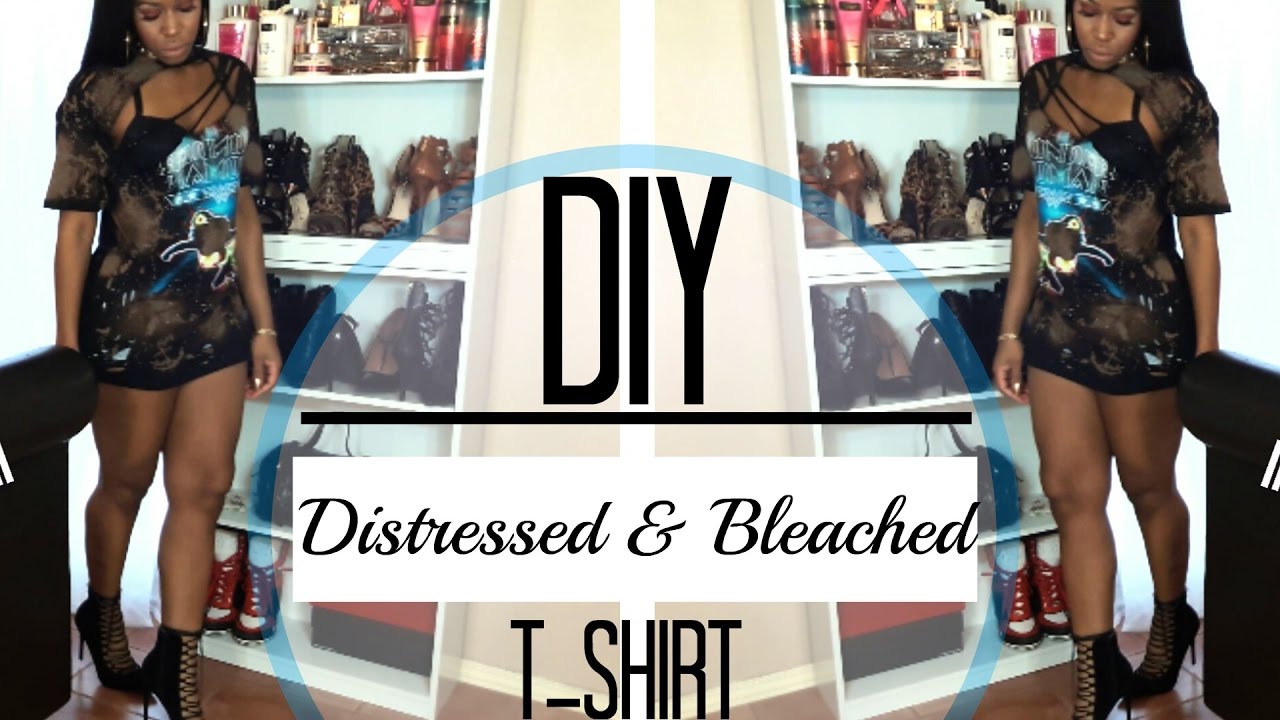 diy distressed t shirt dress