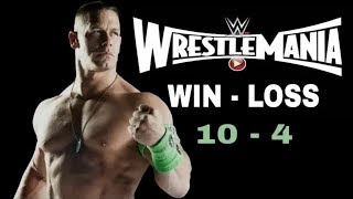 All Of John Cena Wrestlemania Win Loss | The Wrestling Reality