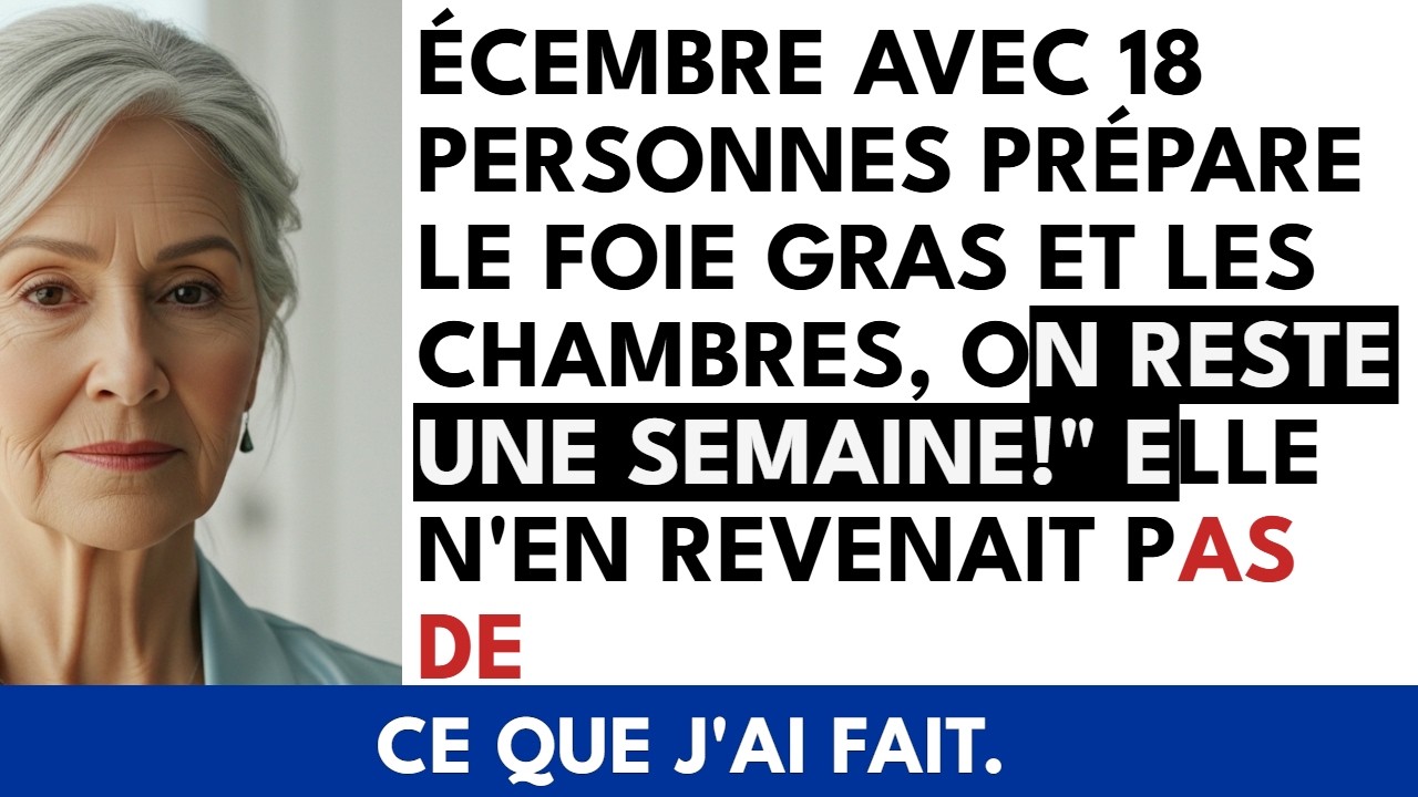 « Tu fais toujours ton foie gras maison, hein ? Et la bûche à la praline… » Mon téléphone encore à la main, je suis restée figée au milieu de ma cuisine. Elle venait de m’annoncer qu’elle arrivait...