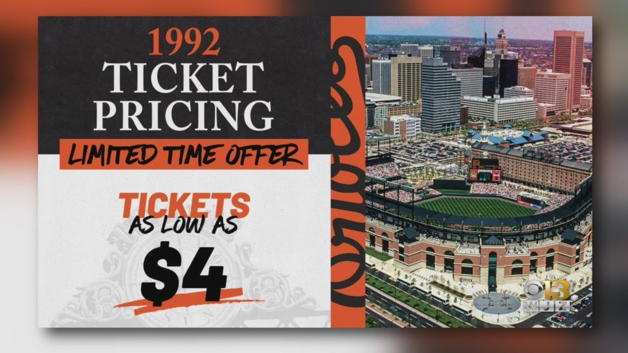 Baltimore Orioles Ticket Sale: Travel Back To 1992 For $4 Seats