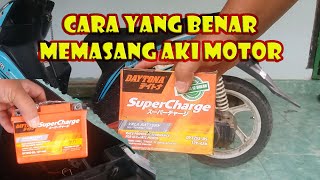 Tutorial Mengganti accu aki motor Yamaha Mio  J