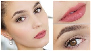 A polished and sophisticated makeup for work - ideal an office or job
interview. neutral but interesting hues, elegant placements pretty
darn easy!...