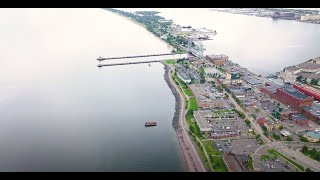 Canal Park Duluth, Minnesota From the Sky