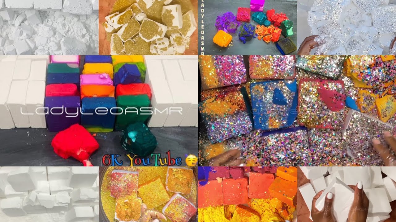 Buttery bsn blocks & crunchy ladyleo blocks | Dyed & plain gymchalk crush by @LadyLeoASMR| Edit comp