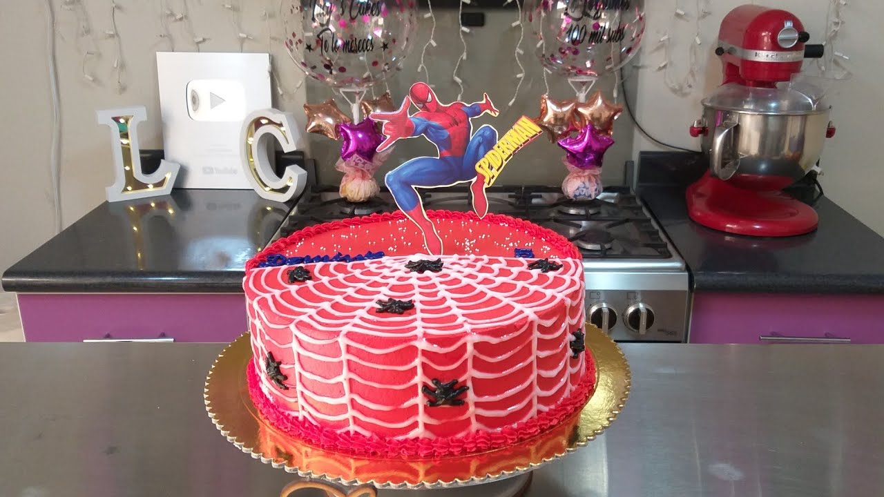 Pastel de Spiderman en chantilly | video en vivo pero editado 😁 | tips para transportarlo