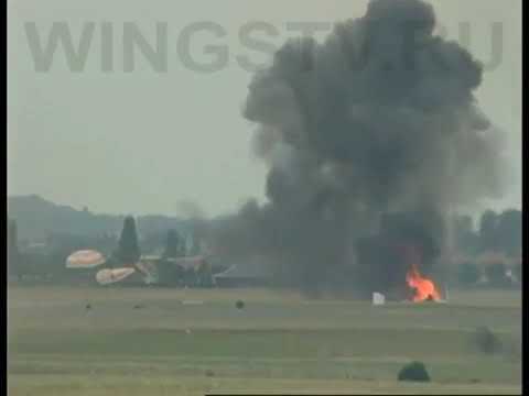 Авария Су 30МК в Ле Бурже 99.  Su 30MK crash at Paris Air Show.