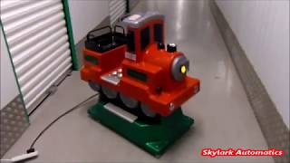 Red Steam Engine Coin Operated Kiddie Ride - Skylark Automatics
