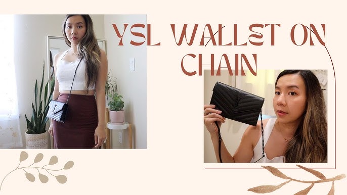 Bag Review: YSL Saint Laurent Cassandre Matelasse Chain Wallet - Ella  Pretty Blog