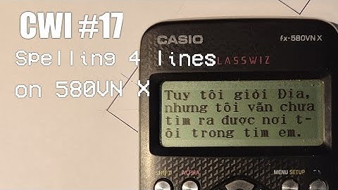 Spelling 4 lines ASCII on CASIO fx-580VN X |CWI #17|