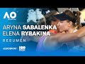 Aryna Sabalenka vs Elena Rybakina | HIGHLIGHTS Y RESUMEN | Open de Australia 2026 | Final