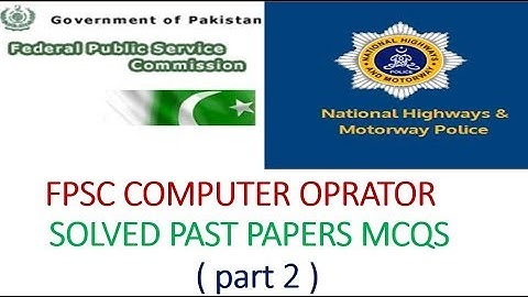 FPSC Ppsc NTS COMPUTER OPRATOR PAST SOLVED PAPERS MCQS