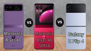 Motorola Razr 40 Vs Motorola Razr 40 Ultra Vs Samsung Galaxy Z Flip 4 || Comparison