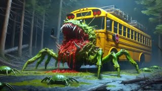 Little Cat Going To School Was Chased Monster Bus