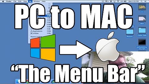 PC to Mac transition - The Menu Bar - Mac Talk