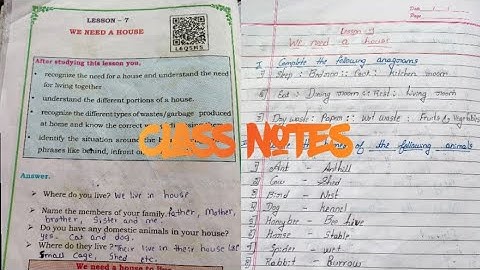 || class 2nd EVS|| lesson -7 we need a house|| class notes||#education #class2 #class2evs