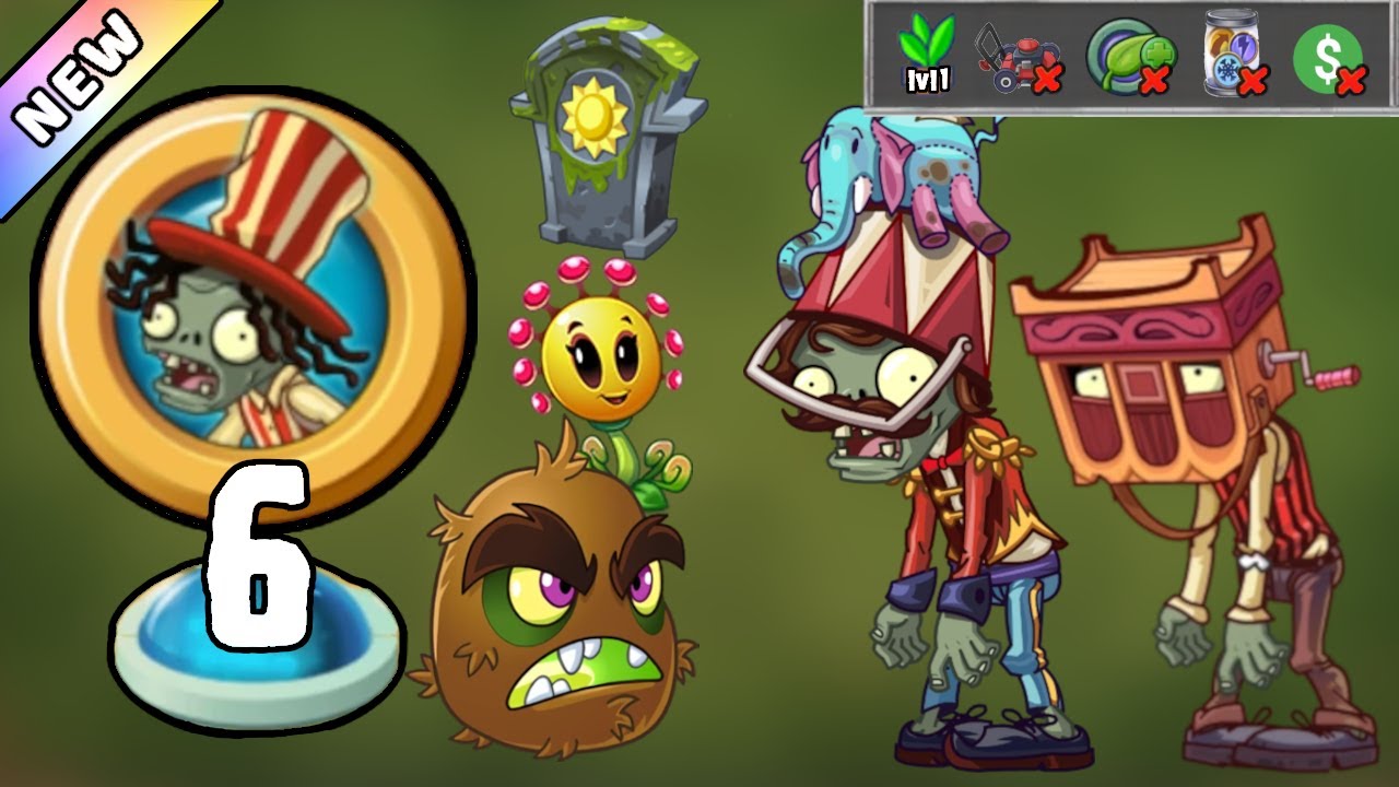 PvZ 2 - Backyard Big Top Extravaganza IV 2024 Level 6 [Plants Lvl