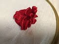 Бутон розы из атласных лент