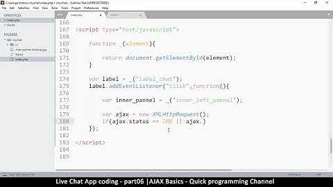 Live chat app | Part06 AJAX basics | Javascript, AJAX, HTML, CSS, JSON, PHP, MYSQL Tutorial