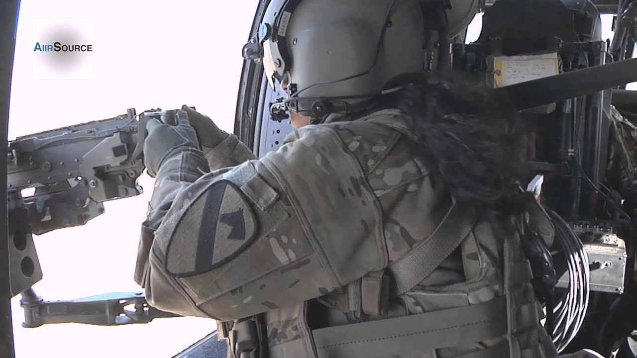 Female Helicopter Door Gunner Youtube