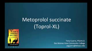(CC) How to Pronounce metoprolol succinate (Toprol-XL) Backbuilding Pharmacology