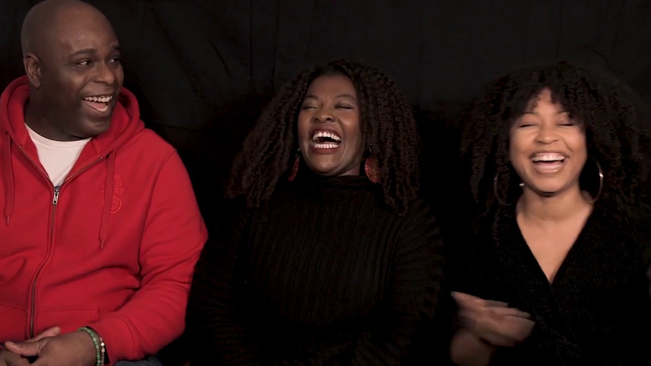 3 Fabulation Cast Members Play a Game to Describe the Show