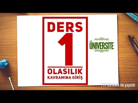 Ders 1:OLASILIK DURUMLARI(ZAR- PARA ATMA)Üniversiteler Için Olasılık Ve İSTATİSTİK Mühendisler  İçin