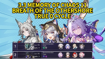 3.3 True 0 Cycle | E0S0 Feixiao & E0S1 Castorice | Memory Of Chaos 11 | Honkai: Star Rail