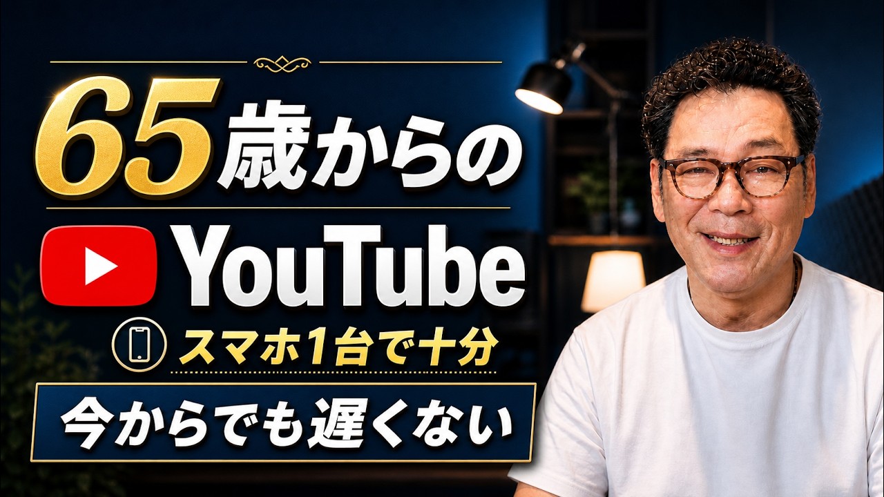 【65歳YouTube】年金プラス5万円稼ぐ！スマホ1台で趣味を資産に変える最短ルート