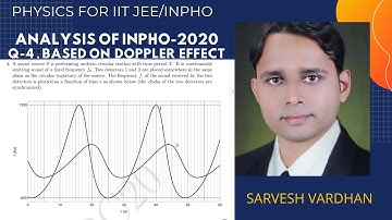 INPHO PROBLEM-2020,Q-4 SOLUTIONS # PHYSICS OLYMPIAD # SOUND WAVE# DOPPLER EFFECT/INPHO PHYSICS
